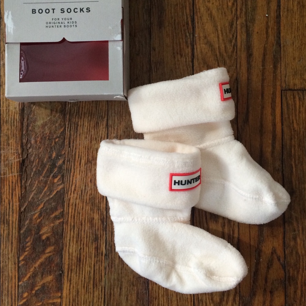Hunter Little Kids White Boot Socks